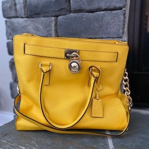 Yellow Michael Kors Hamilton Bag